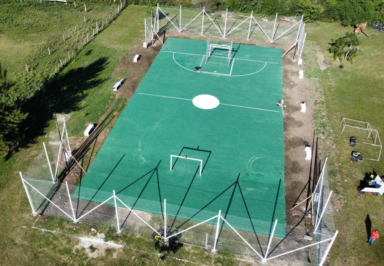 Santa Elena: avanza el nuevo playón multideportivo en "El Aguará"