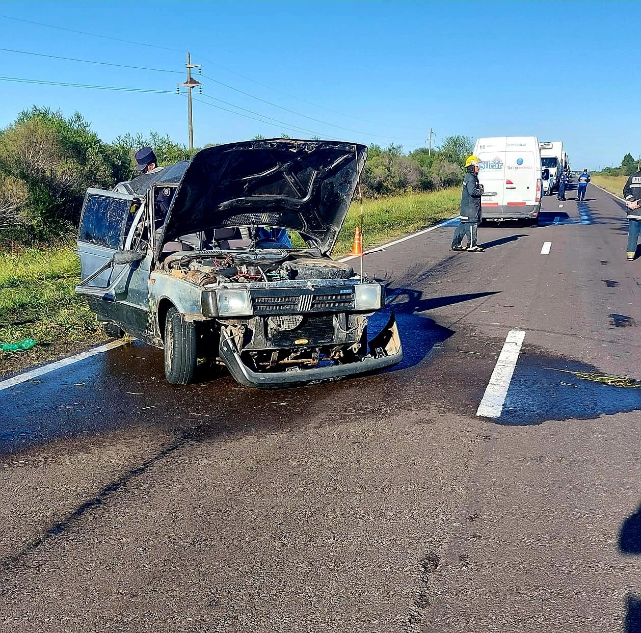 Grave accidente en ruta 127: una camioneta chocó de atrás a un auto