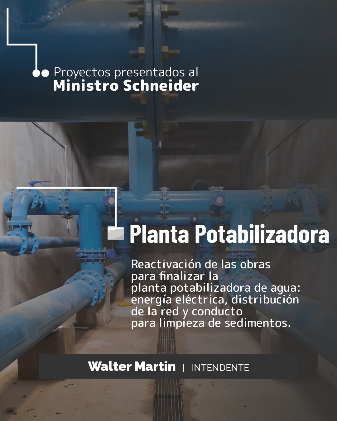 Walter Martin le presentó diversos proyectos al ministro Schneider
