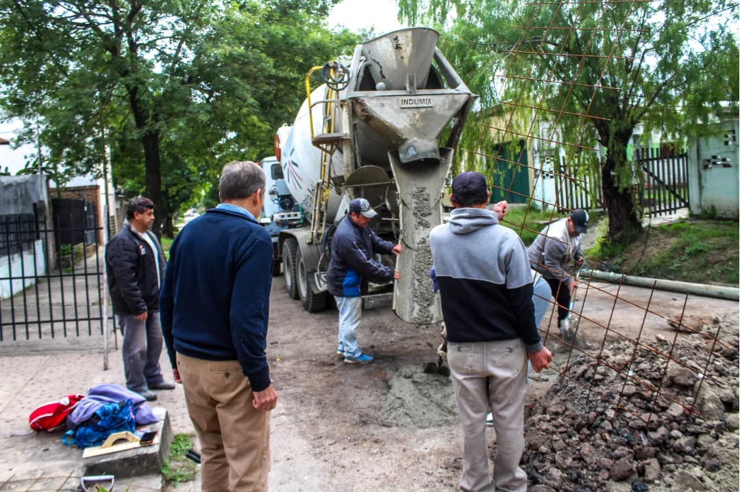 El intendente Martin recorrió obras de bacheo y arreglo de calles