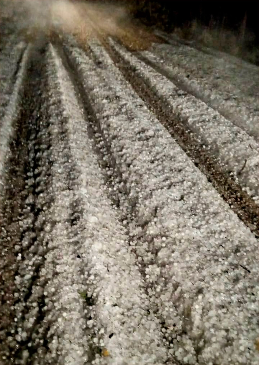 Hielo acumulado, fuerte temporal de viento y lluvia en Entre Ríos