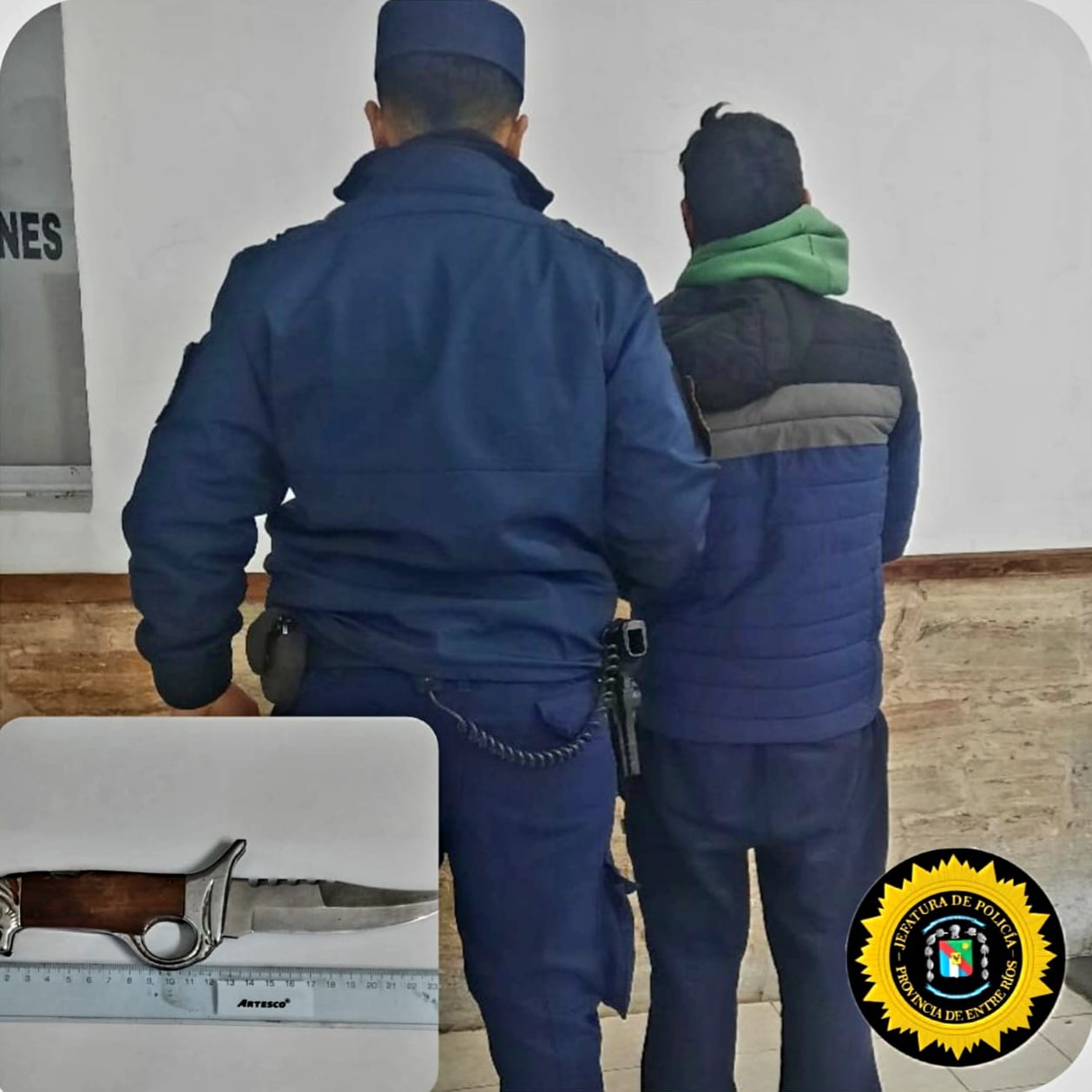 Hombre alcoholizado amenazó a su pareja con un cuchillo