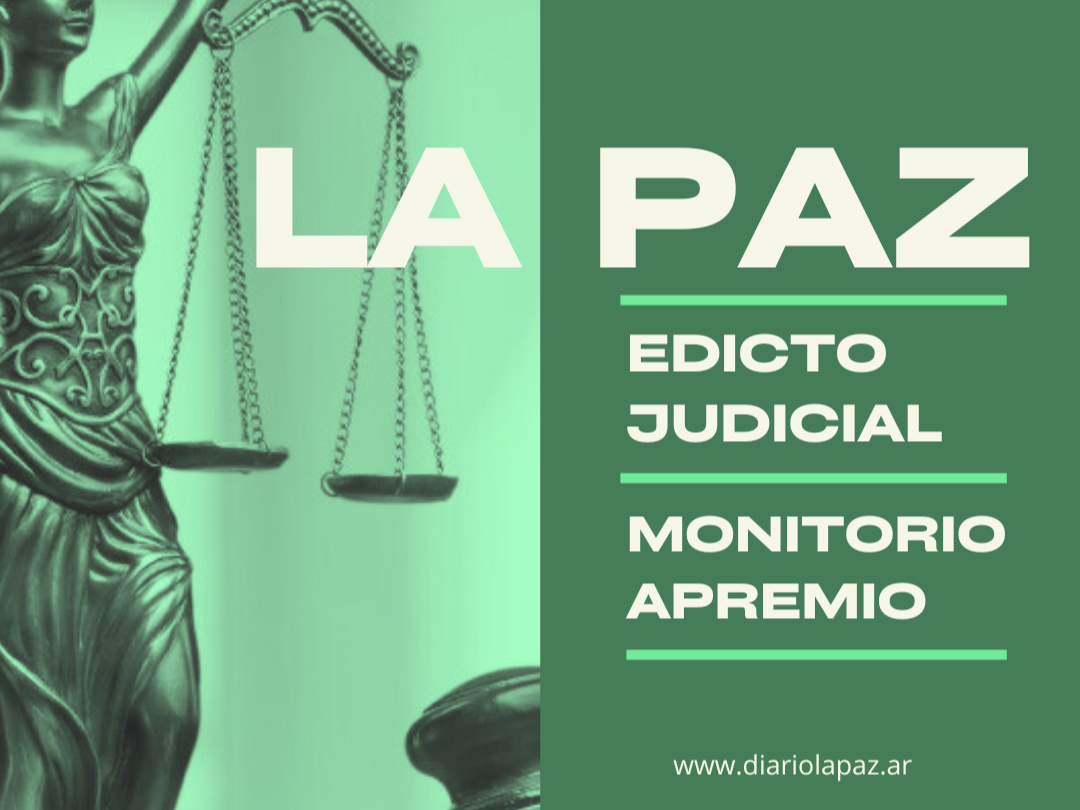 EDICTO: “GOBIERNO DE ENTRE RÍOS C/ RETAMOZO ALCIDES S/ MONITORIO APREMIO” (publicado 12/10/2025)