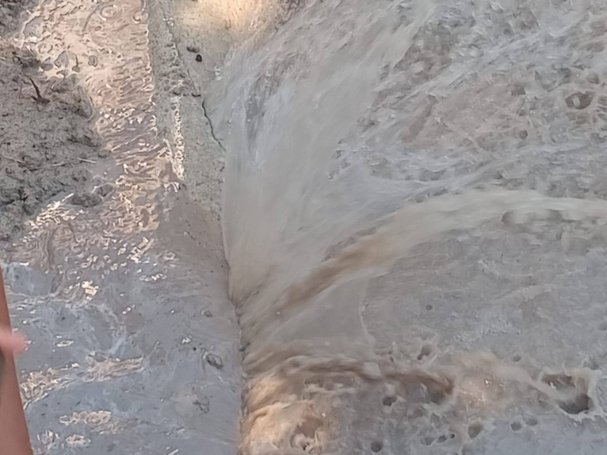 Corte de agua por rotura de caño madre en la zona sur
