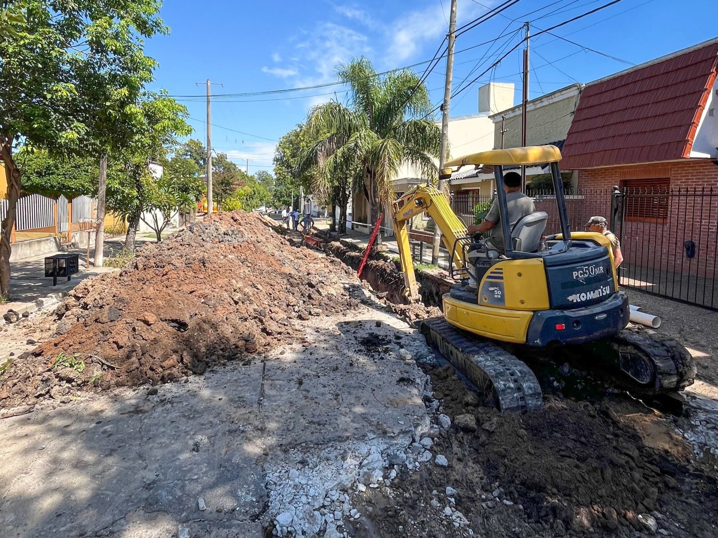 Martin destacó los trabajos en Saavedra y aseguró mejoras en el sistema cloacal