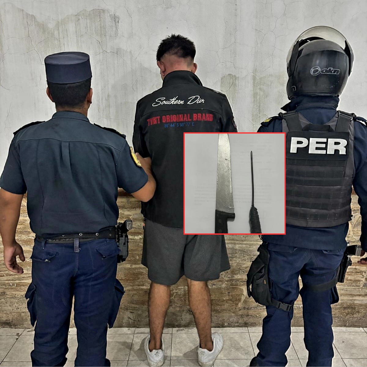 Noche de tensión frente a la Escuela N° 100: un detenido tras violencia, insultos y resistencia