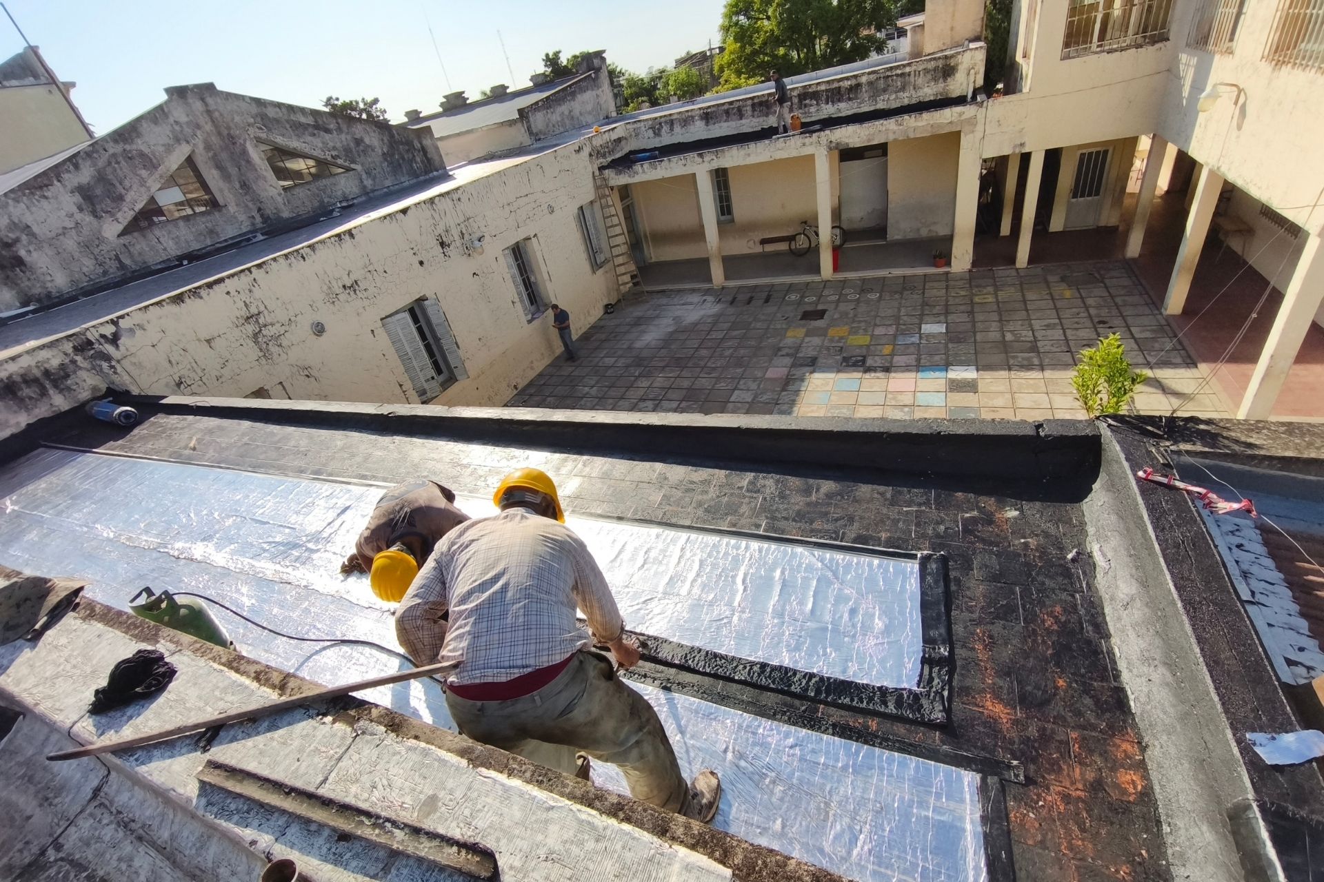 Concretaron trabajos en la escuela San Martín