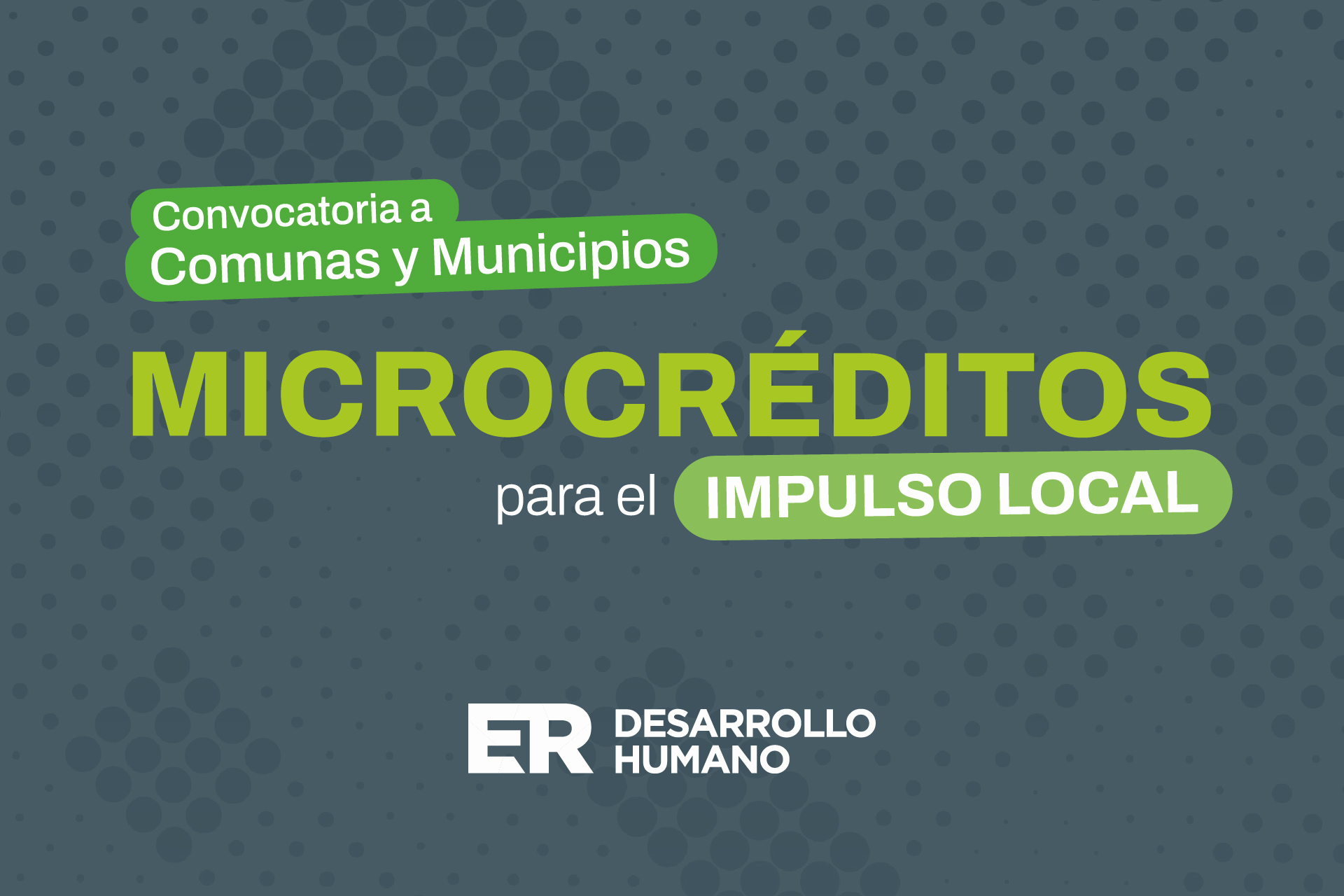 Se abre la convocatoria para que municipios y comunas accedan al programa de Microcréditos para el Impulso Local