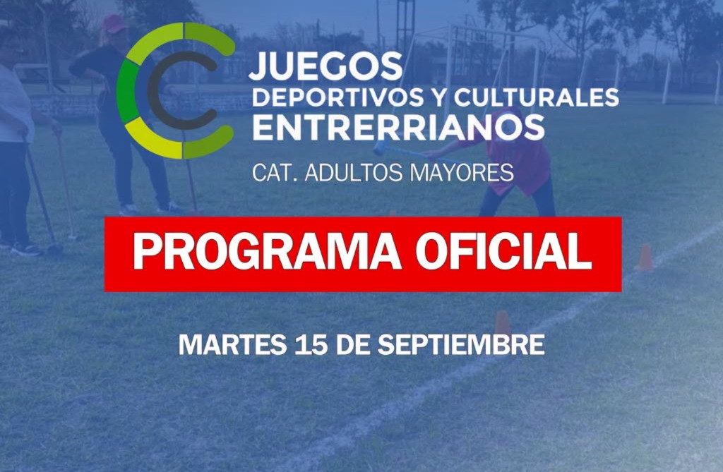 Santa Elena será sede de los Juegos Culturales y Deportivos Entrerrianos para Adultos Mayores
